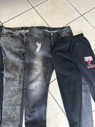 Lotto jeans neri/grigi e tuta