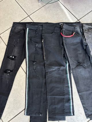 Lotto jeans neri/grigi e tuta