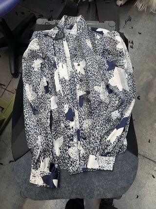 Camicia fantasia blu e bianca