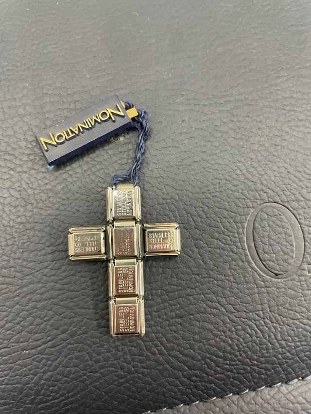 Ciondolo Nomination Croce Cuore Oro Argento