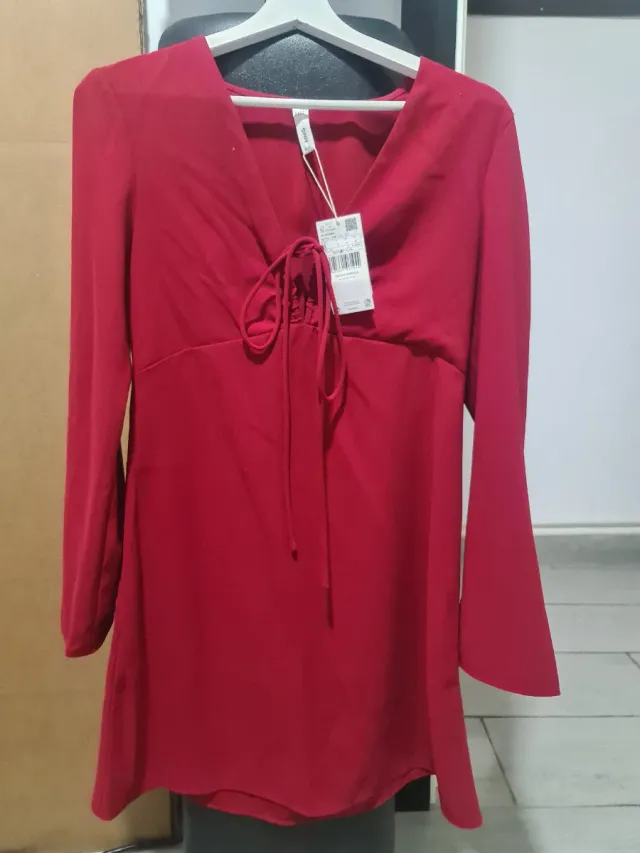 Vestido Mango Rojo Talla S