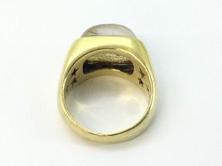 Anillo Oro 18k con Piedra Gris