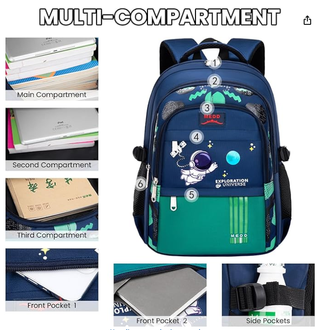 Mochila Escolar Infantil Astronauta MEDD