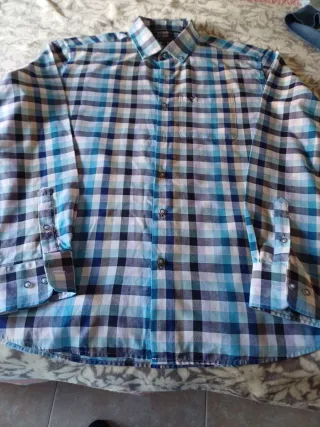 Camisa E2E ESE Cuadros Azul/Morado Talla L