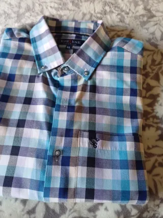Camisa E2E ESE Cuadros Azul/Morado Talla L