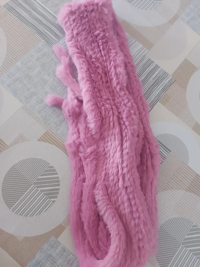 Bufanda de pelo rosa suave de pelo