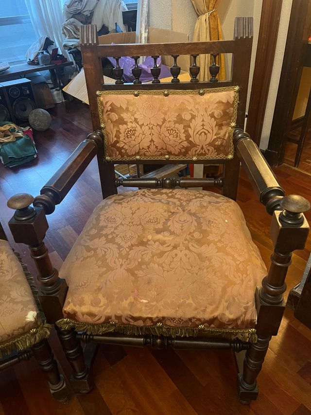 Sillas Castellanas Madera y Tela