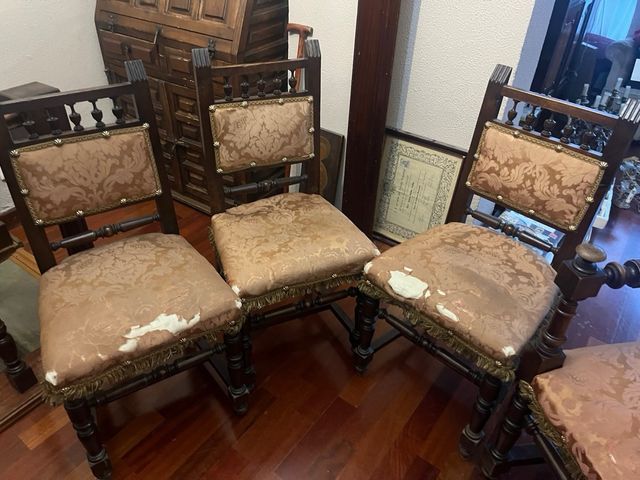 Sillas Castellanas Madera y Tela