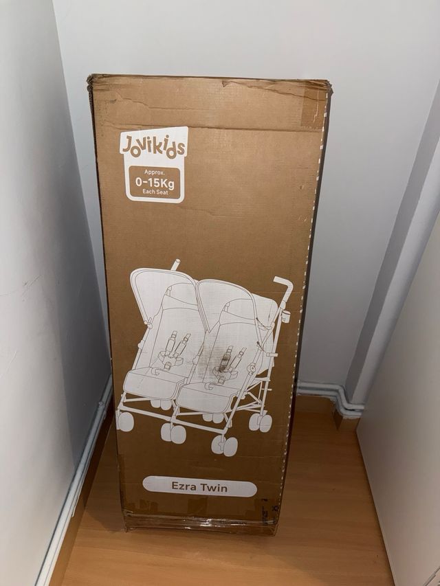 Carrito Gemelar Jovikids Gris