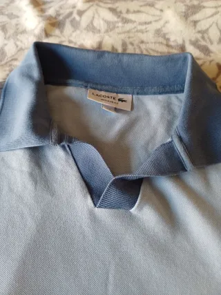 Polo Lacoste Caballero Talla L Azul/Gris
