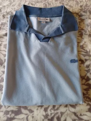 Polo Lacoste Caballero Talla L Azul/Gris