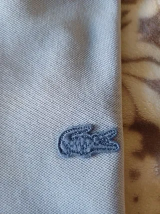 Polo Lacoste Caballero Talla L Azul/Gris
