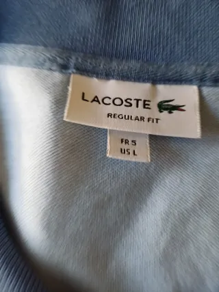 Polo Lacoste Caballero Talla L Azul/Gris