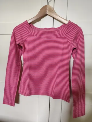 Camiseta Mango rayas rosas Talla S