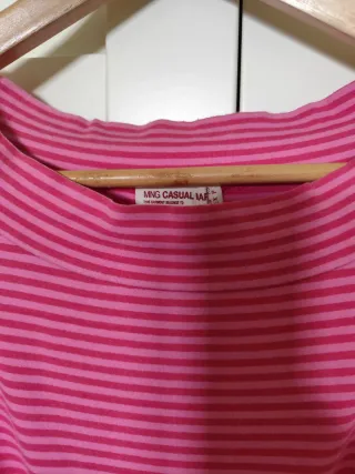 Camiseta Mango rayas rosas Talla S