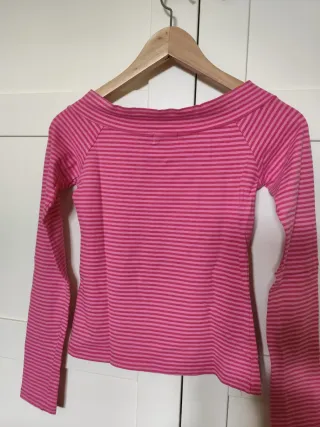 Camiseta Mango rayas rosas Talla S