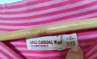 Camiseta Mango rayas rosas Talla S