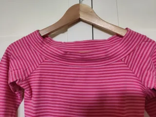 Camiseta Mango rayas rosas Talla S