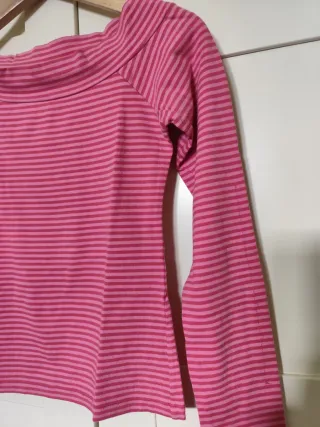 Camiseta Mango rayas rosas Talla S