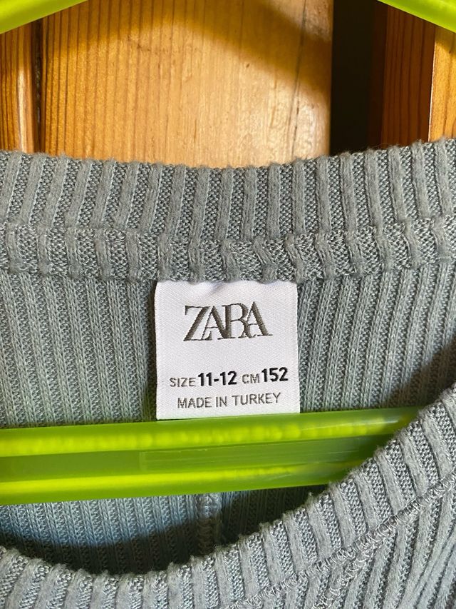 Jersey Zara azul manga larga