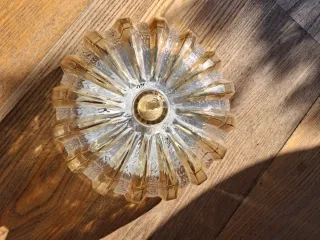 Plafoniera vintage anni '70 vetro oro