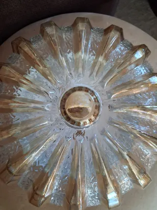 Plafoniera vintage anni '70 vetro oro