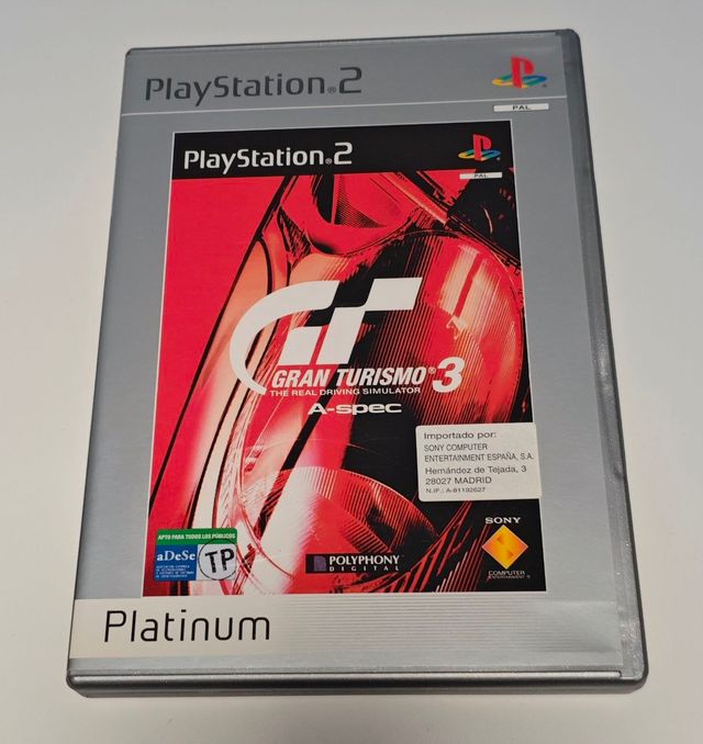 Juego PS2 Gran Turismo 3 A-Spec Platinum