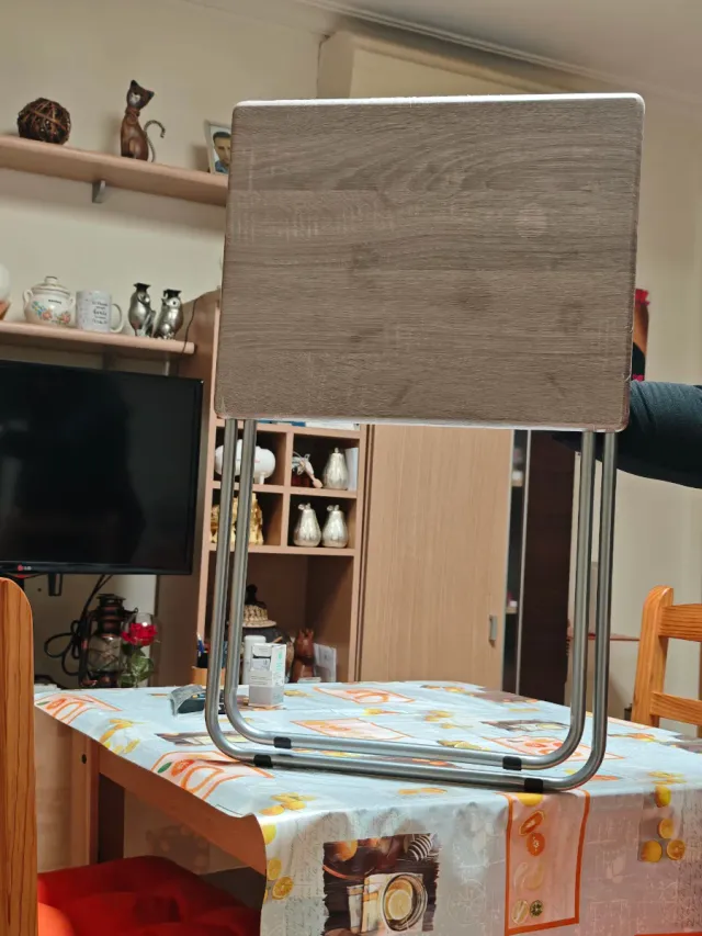 Mesa plegable camping madera y metal