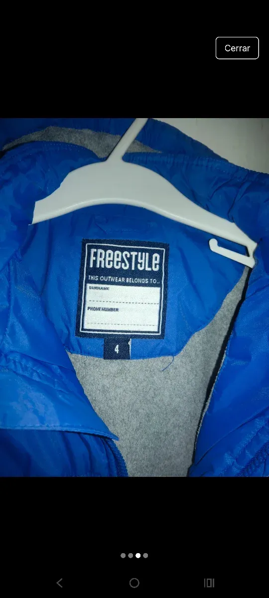 Abrigo infantil azul