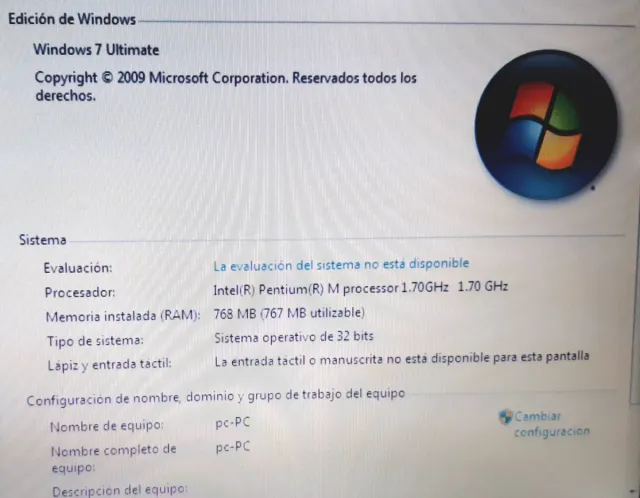 Portátil Lenovo puerto Com