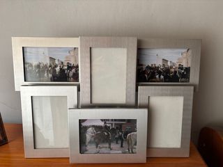 Marco multiple de fotos metalizado