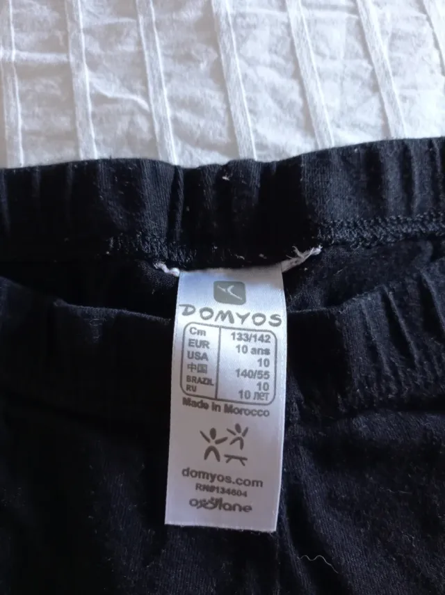 Mallas Domyos Negras Talla 10años