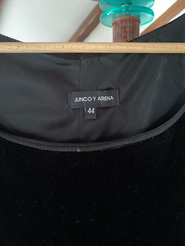 Vestido Junco y Atena de ante y con flecos T.44