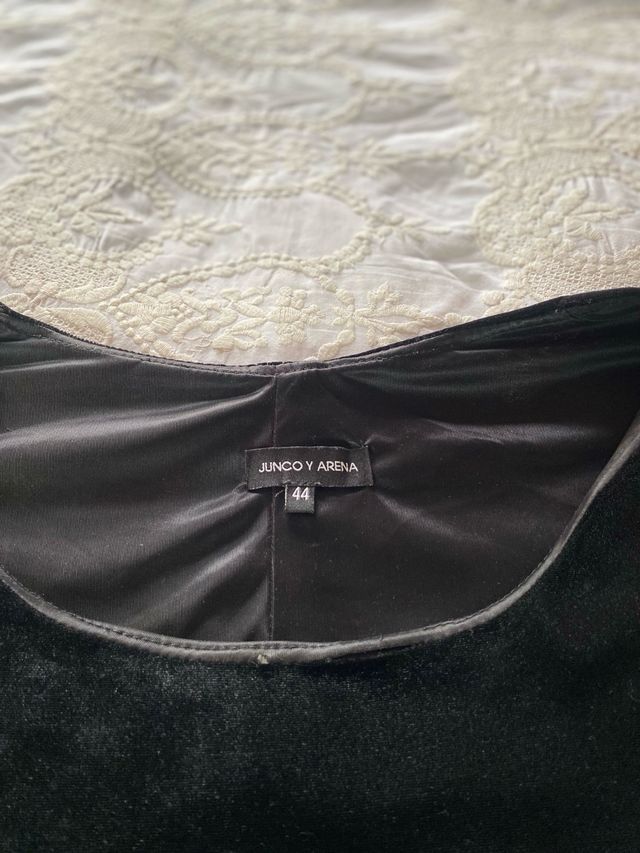 Vestido Junco y Atena de ante y con flecos T.44