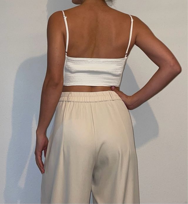 Top Corsetero Branco stradivarius