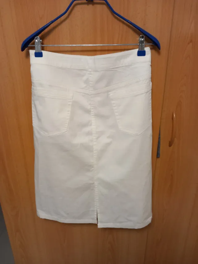 Falda Vaquera Blanca Talla M