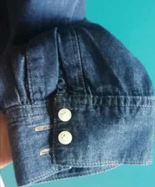 Camicia jeans uomo blu