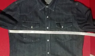 Camicia jeans uomo blu
