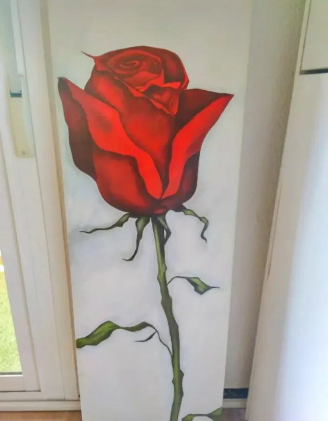 Cuadro Rosa Roja Decorativa