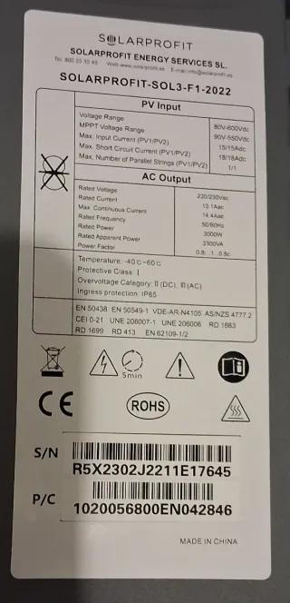 Inversor Solar SOLARPROFIT