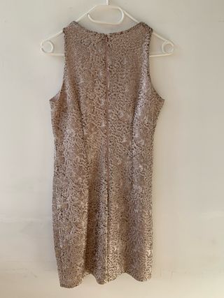 Vestido fiesta rosa palo talla 36