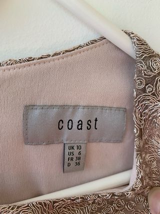 Vestido fiesta rosa palo talla 36