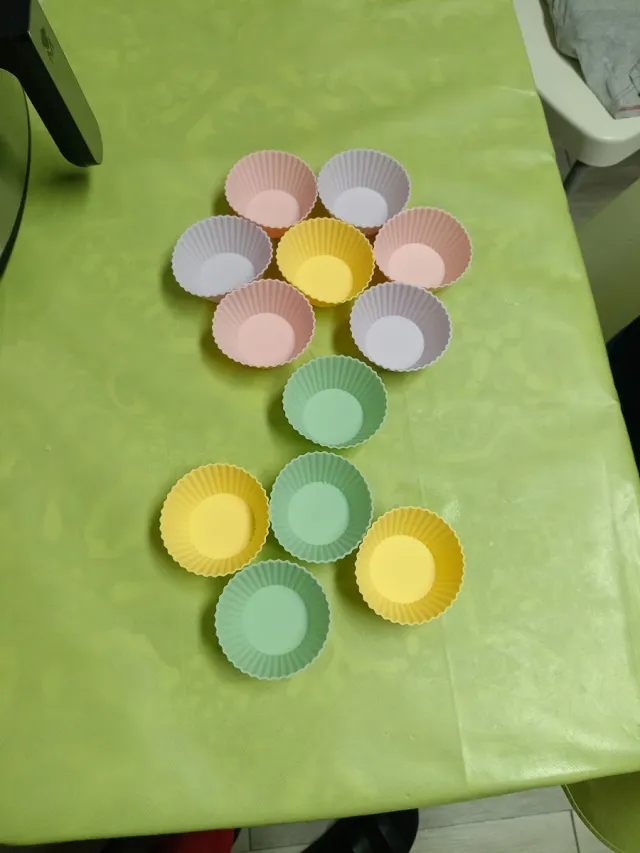 Moldes de magdalenas silicona colores