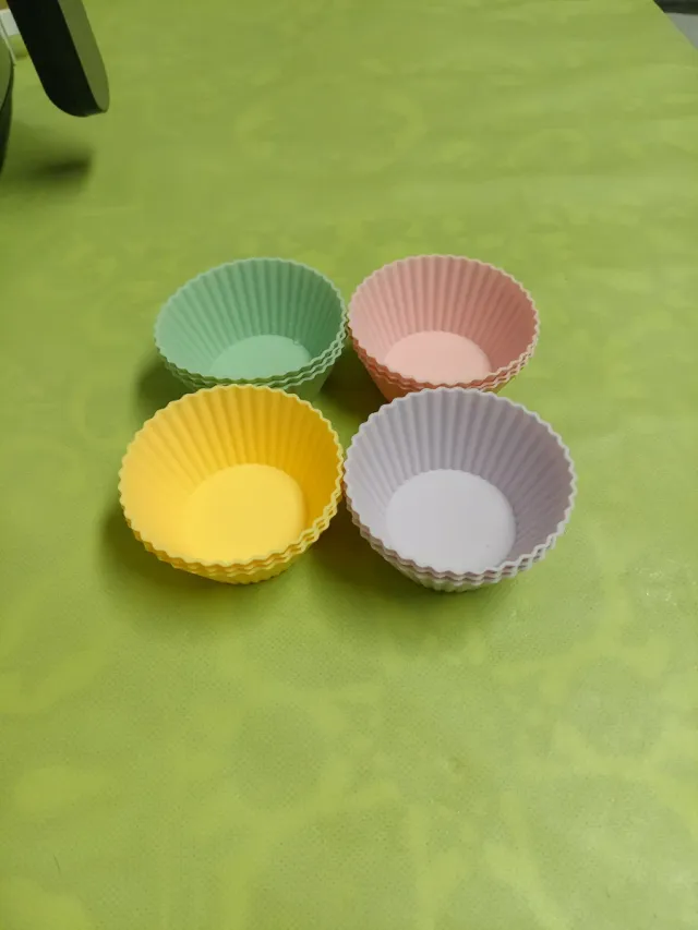 Moldes de magdalenas silicona colores