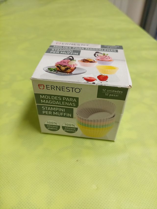 Moldes de magdalenas silicona colores