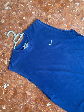 Camiseta sin mangas Nike azul vintage