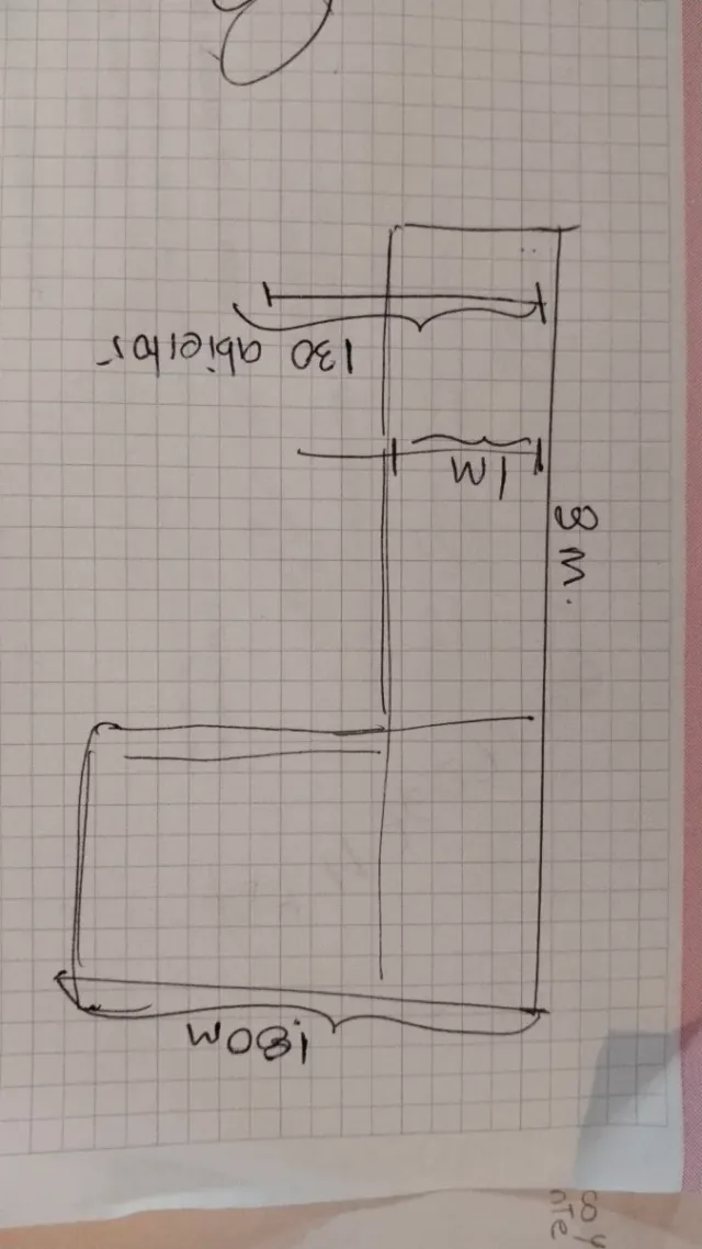 Sofá chaislongue,de 3 cuerpos.