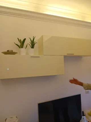 Mobili contenitori bianchi lucidi