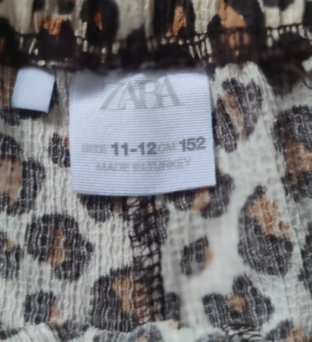 Top y Shorts Animal Print ZARA niña talla 152