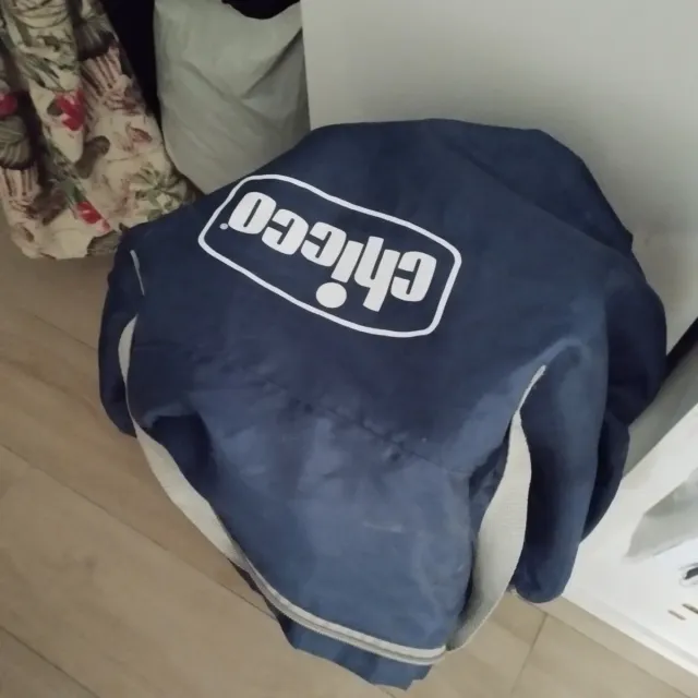 Cuna de viaje plegable azul